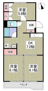 ハイツ山口【101号室】の間取り