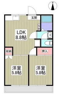 エクセレントハイム【105号室】の間取り