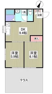 フォレストバード【106号室】の間取り