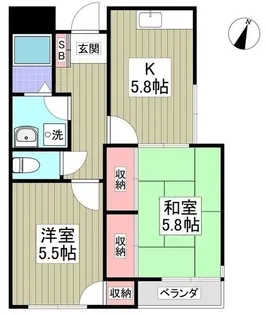タチマンション門井町【104号室】の間取り