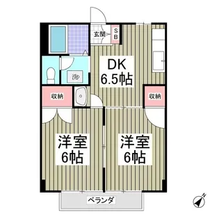 グリーンハイツA【202号室】の間取り