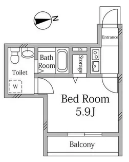 MQUARTO箭弓町【106号室】の間取り