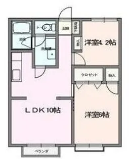 SUN FEEL【206号室】の間取り