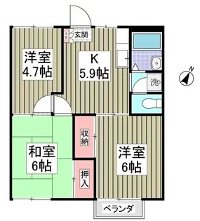 堀コーポラス【203号室】の間取り