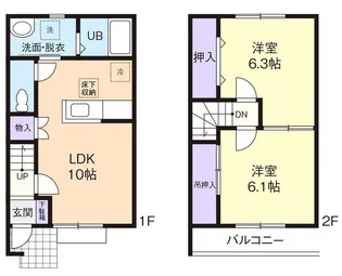 ねこのしっぽA【101号室】の間取り