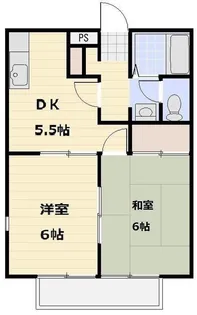 グリーンハイム1号館【201号室】の間取り