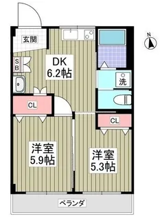 東栄マンション【205号室】の間取り