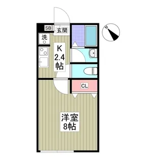 ユニバーサルシティ【101号室】の間取り