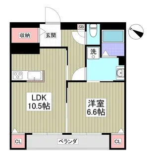 ユニバーサルシティ【301号室】の間取り