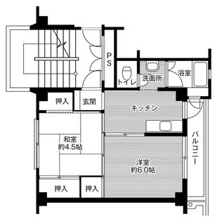 ビレッジハウス行田3号棟【201号室】の間取り