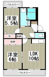 レジデンス原山【201号室】の間取り