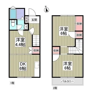 メゾンホリコシ壱番館【105号室】の間取り