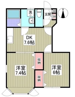 グリーン ミヌマ【202号室】の間取り