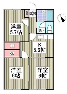 グランハイム稲葉A【105号室】の間取り
