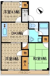 セルアーモ北春日部白石2【305号室】の間取り