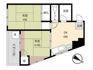 アイエスビル【405号室】の間取り