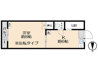 パレス・ホソブチ【101号室】の間取り