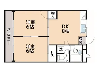 コアパレス常葉【203号室】の間取り
