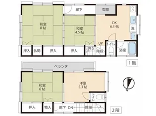 東京都葛飾区高砂1-17-24【一戸建】の間取り
