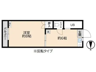 パレス・ホソブチ【103号室】の間取り