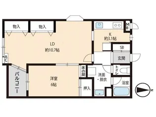 コスモ戸田アーバンハイム【101号室】の間取り