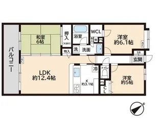 ライオンズガーデン朝霞台【502号室】の間取り