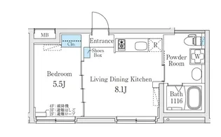 FIKA池袋【205号室】の間取り