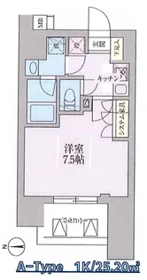 ZOOM池袋West【201号室】の間取り