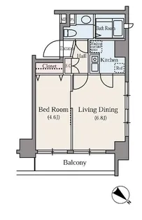 東池袋デュープレックスリズ【1103号室】の間取り