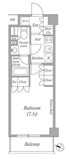 ルクレ西池袋【0103号室】の間取り
