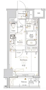 KNOTS大山【603号室】の間取り