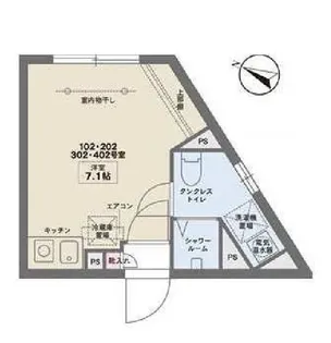 COCOFLAT池袋Ⅱ【402号室】の間取り