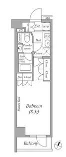 ルクレ西池袋【0202号室】の間取り