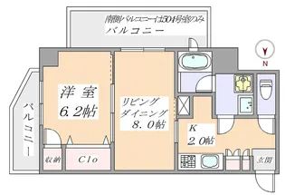 日神デュオステージ池袋【504号室】の間取り