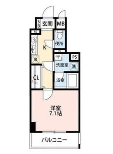 RISE西池袋【101号室】の間取り