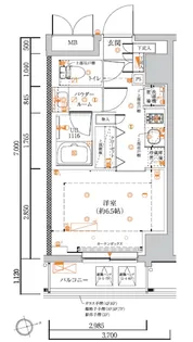 LUMEED池袋【402号室】の間取り