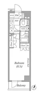 ルクレ西池袋【0201号室】の間取り