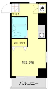 コーポ数納【301号室】の間取り