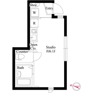 アーベンス池袋【0101号室】の間取り
