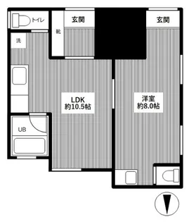 オザキハイツ【1F号室】の間取り