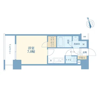 1Kの間取り画像