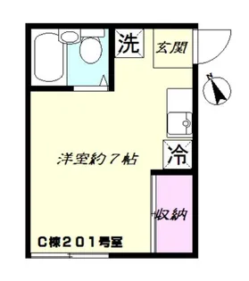 ジュネス香和C棟【201号室】の間取り