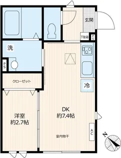 ビューノ上池袋【101号室】の間取り