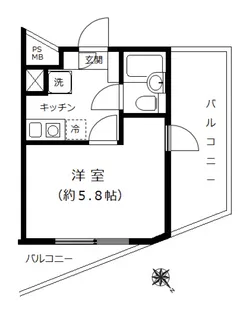 カーサプリマ【406号室】の間取り