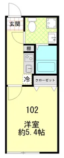 リバージュ要町【102号室】の間取り