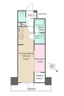 ウエリスアーバン大塚【203号室】の間取り