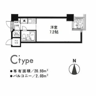 ニュー池袋ハイツ【607号室】の間取り