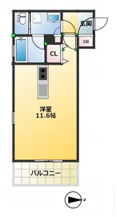 LUNA AZUL【204号室】の間取り