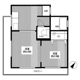 田口マンション【40A号室】の間取り