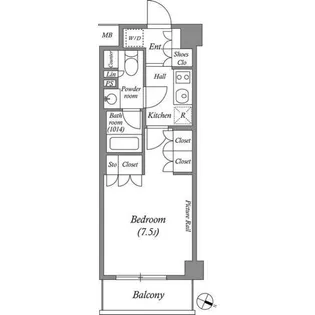 ルクレ西池袋【0306号室】の間取り